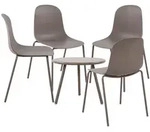 CLP Gartensitzgruppe, Taupe, Kunststoff, 5-teilig, Gartenm&ouml;bel,...
