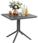 CLP Gartentisch, Dunkelgrau, Kunststoff, Rechteckig, 80x74x80 cm, Gartenm&ouml;bel,