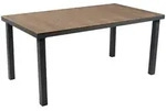 Gardenson Gartentisch, Braun, Dunkelgrau, Metall, Keramik, rechteckig, eckig,
