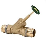 Schl&ouml;sser Armaturen Freistromventil,Pressanschl.ig, Schwarz, Metall, 10x18x30...