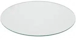 Relaxdays Glasplatte, Transparent, Glas, Rund, 80x0.8x80 cm, Esszimmer, Tische,