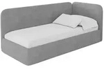 Altdecor Einzellbett, Hellgrau, Textil, 90x200 cm, Kinderzimmer & Jugendzimmer,