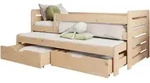 Mirjan24 Jugendbett, Kiefer, Holz, Kiefer, 2 Schubladen, Rechteckig, 80x180 cm,