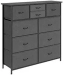 Homcom Kommode,, Schwarz, Textil, 30x100x100 cm, Wohnzimmer, Kommoden &...