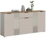 Mid.you Sideboard, Natur, Kaschmir, Kunststoff, 5 F&auml;cher, 1 Schublade(n) Schubladen,