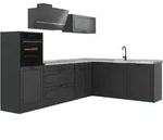 Vicco Eckk&uuml;che, Anthrazit, Anthrazit, Holzwerkstoff, Formgebogen, 287x206.8x60...