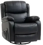 Homcom Massagesessel, Schwarz, Leder, 1-Sitzer, F&uuml;llung: