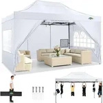 Faltpavillon, Wei&szlig;, Metall, 305x323x457 cm, Sonnenschutz & Sichtschutz,...