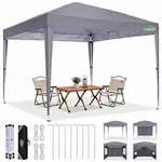 Faltpavillon, Grau, Textil, 300x260x300 cm, Sonnenschutz & Sichtschutz,...