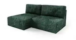 Fun M&ouml;bel Ecksofa, Gr&uuml;n, Textil, Ottomane links, 210x149 cm, Wohnzimmer,...