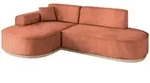 Altdecor Ecksofa, Koralle, Textil, 3-Sitzer, L-Form, 243x171 cm, Wohnzimmer,...