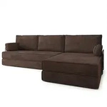 Masseno Ecksofa, Braun, Textil, 4-Sitzer, L-Form, 270x160 cm, Wohnzimmer, Sofas &