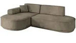 Altdecor Ecksofa, Dunkelbraun, Kunststoff, 3-Sitzer, L-Form, 243x171 cm,...