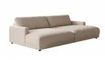Kawola Big, Beige, Kunststoff, Nachbildung, 3-Sitzer, F&uuml;llung: Schaumstoff,