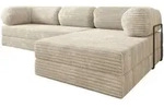 Masseno Ecksofa, Creme, Textil, 4-Sitzer, L-Form, 270x160 cm, Wohnzimmer, Sofas &