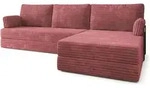 Masseno Ecksofa, Rosa, Textil, 4-Sitzer, L-Form, 270x160 cm, Wohnzimmer, Sofas &