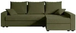 Altdecor Ecksofa, Gr&uuml;n, Kunststoff, 4-Sitzer, L-Form, 231x140 cm, Wohnzimmer,...