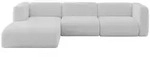 Altdecor Ecksofa, Silber, Kunststoff, 4-Sitzer, 318x179 cm, Wohnzimmer, Sofas &
