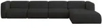 Altdecor Ecksofa, Anthrazit, Kunststoff, 5-Sitzer, 409x179 cm, Wohnzimmer, Sofas &