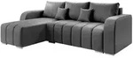 Mirjan24 Ecksofa, Grau, Metall, L-Form,L-Form, 244x147 cm, Wohnzimmer, Sofas &