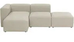 Max Winzer Ecksofa Lena, Creme, Kunststoff, Uni, 4-Sitzer, L-Form, 250x160 cm, Made