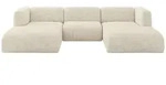 Altdecor Wohnlandschaft, Creme, Kunststoff, 4-Sitzer, 317x70x179 cm, Wohnzimmer,