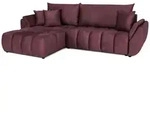 Fun M&ouml;bel Ecksofa, Bordeaux, Textil, Ottomane links, 280x185 cm, Wohnzimmer,...
