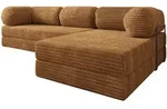 Masseno Ecksofa, Orange, Textil, 4-Sitzer, L-Form, 270x160 cm, Wohnzimmer, Sofas &