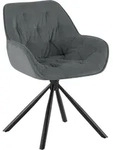 CLP Armlehnenstuhl, Grau, Metall, 56x82x62 cm, Esszimmer, St&uuml;hle, Esszimmerst&uuml;hle,