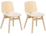 Beliani Esszimmerstuhl, Beige, Textil, 45x78x51 cm, Wohnzimmer, Sessel