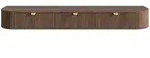 Selsey Tv-H&auml;ngeboard, Dunkelbraun, Holzwerkstoff, 3 Schubladen, Rechteckig,