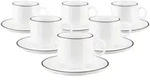 Seltmann Weiden Cappuccinotassen, Dunkelbraun, Keramik, Rund, Kaffee & Tee, Tassen,