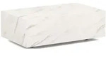 WFL Group Couchtisch, Ecru, Holzwerkstoff, Nachbildung, Rechteckig, 90x28x55 cm,