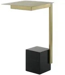 Kayoom Beistelltisch, Glas, Stein, quadratisch, 30x56x30 cm, Wohnzimmer,