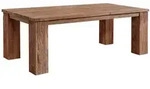 Massivmoebel24 Esstisch, Natur, Holz, Echtholz,Teakholz, 10-Sitzer, Rechteckig,