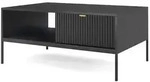 Masseno Couchtisch, Schwarz, Holzwerkstoff, 2 Schubladen, Rechteckig, 104x46x68...