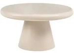 Beliani Couchtisch, Beige, Holzwerkstoff, Rund, 80x41x80 cm, Wohnzimmer,