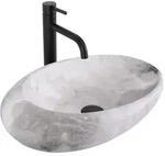 REA Aufsatzwaschbecken, Wei&szlig;, Keramik, Oval, 31x13.5x49 cm, Badezimmer,...