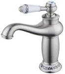 Waschtischarmatur, Silber, Metall, 12x20x13.5 cm, Badezimmer, Waschbecken &