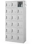 Jan Nowak Schliessfachschrank, Grau, Metall, Rechteckig, 90x185x40 cm,...