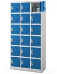 Jan Nowak Schliessfachschrank, Grau, Metall, Rechteckig, 90x185x40 cm,...