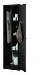 Jan Nowak Besenschrank, Schwarz, Metall, 50x185x50 cm, Waschk&uuml;che,