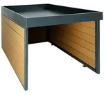 MCW Xl-M&auml;hroboter-Garage, Eiche Artisan, Anthrazit, Kunststoff, 70x47x94 cm,