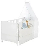 Roba Babybett, Wei&szlig;, Textil, Tiere, 70x140 cm, Babym&ouml;bel, Babybetten, Gitterbett