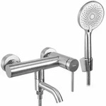 REA Wannenarmatur, Nickel, Metall, 19x11x22 cm, Badezimmer, Waschbecken &...