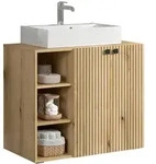 Mid.you Waschbeckenunterschrank PureBliss, Eiche, Kunststoff, 2-teilig,...