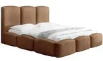 WFL Group Polsterbett, Braun, Kunststoff, Nachbildung, 200x200 cm, Schlafzimmer,
