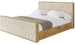 Altdecor Polsterbett, Creme, Textil, H3 + H4, 140x200 cm, Schlafzimmer, Betten,