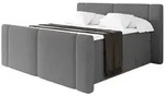 Altdecor Boxspringbett, Taupe, Holzwerkstoff, H3 + H4, H&ouml;he ca. 38 cm, 160x200 cm,