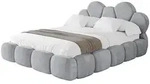 Altdecor Polsterbett, Hellgrau, Textil, 180x200 cm, Schlafzimmer, Betten,